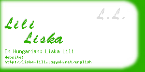 lili liska business card